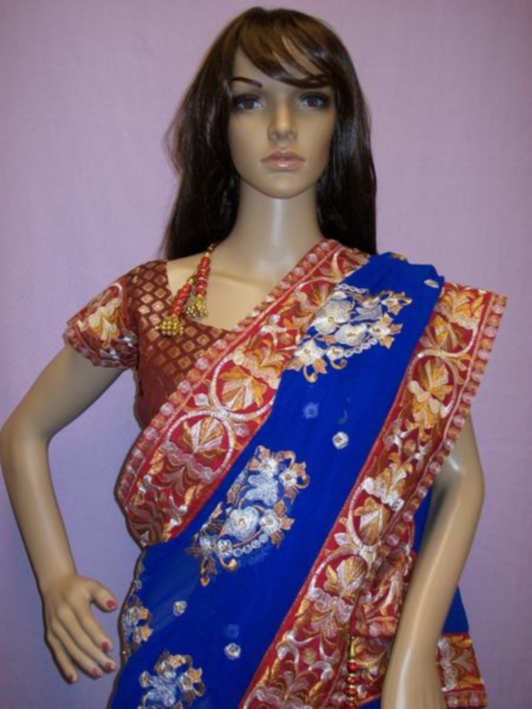 Bollywood Designer Party Wear Saree in Blue 25865 DesiClik